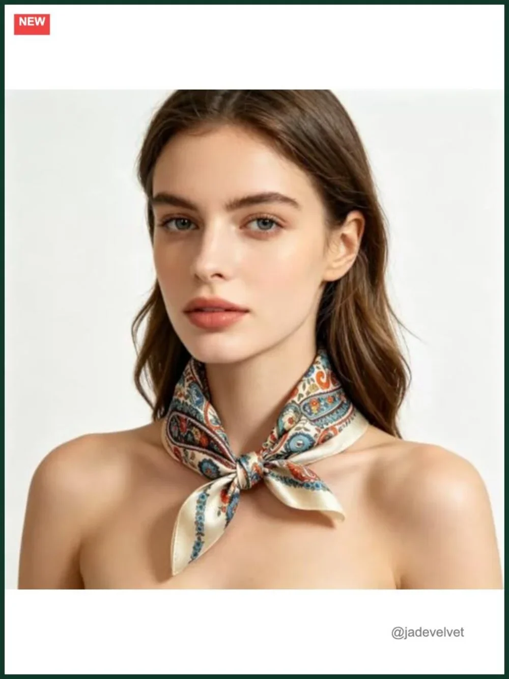 100% Pure Mulberry Silk Square Scarf 21x21 Neck Scarf Lightweight Unisex
